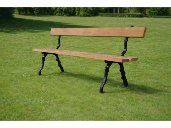 Banc en bois et pieds en fonte Le Havre