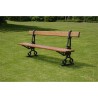 Banc en bois et pieds en fonte Paris Double