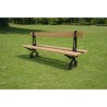 Banc en bois et pieds en fonte Paris Simple