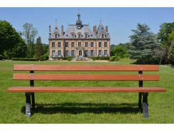 Banc en bois exotique et pieds en fonte Marseille