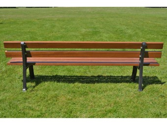 Banc en bois exotique et pieds en fonte Marseille