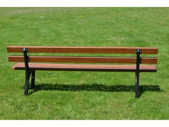 Banc en bois exotique et pieds en fonte Reims