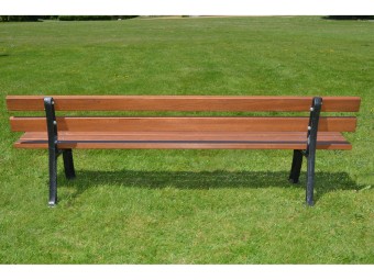 Banc en bois exotique et pieds en fonte Marseille