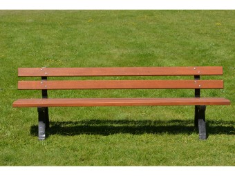 Banc en bois exotique et pieds en fonte Marseille