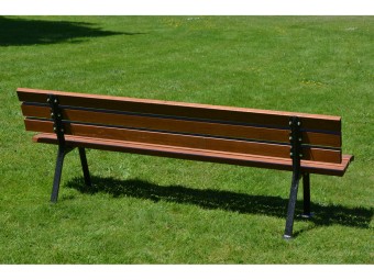 Banc en bois exotique et pieds en fonte Montpellier