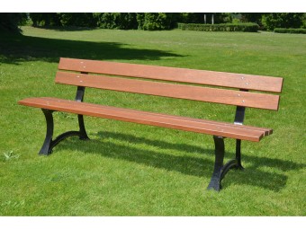 Banc en bois exotique et pieds en fonte Rennes