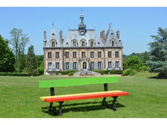 Banc en bois et pieds en fonte Nantes