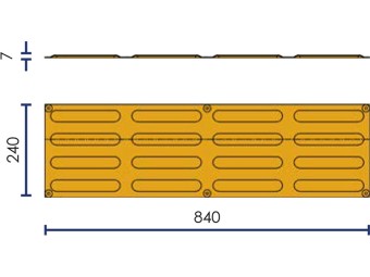 Bande de guidage podotactile aluminium