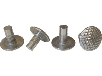 Clou podotactile Ø25mm diamant inox - AISI 304  - vendu par lot de 10