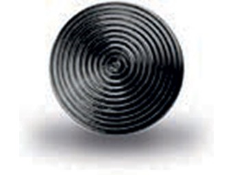 Clou podotactile Ø25mm aluminium ciselé noir  - vendu par lot de 100