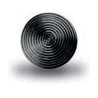 Clou podotactile Ø25mm aluminium ciselé noir  - vendu par lot de 100