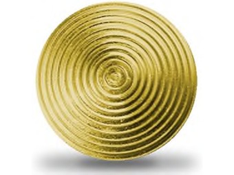 Clou podotactile Ø25mm aluminium ciselé - doré - vendu par lot de 100