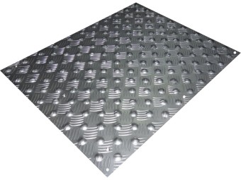 Dalle podotactile avec relief en forme de clous aluminium