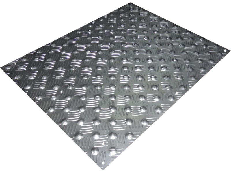 Dalle podotactile avec relief en forme de clous aluminium