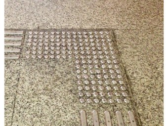 Clou podotactile  Ø35mm diamant inox - AISI 316  - par lot de 100