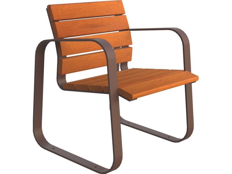 Fauteuil extérieur en bois exotique Marina