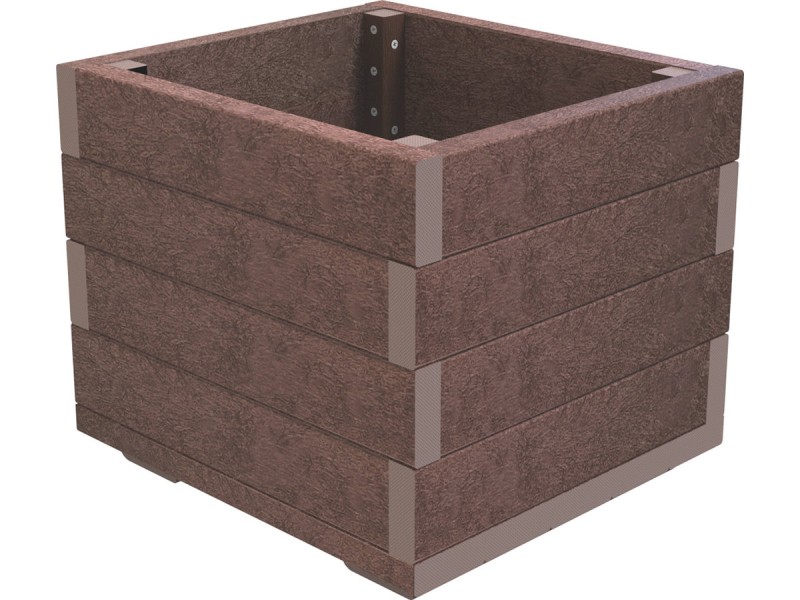 Jardinière en plastique recyclé Flora