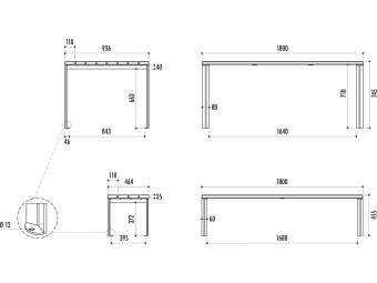 Banc d'extérieur en bois exotique