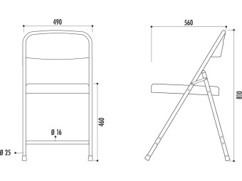 Chaine pliante en polyéthylène M2 Melilla