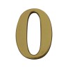 Chiffre adhésif plastique doré n°0 - vendu par lot de 5