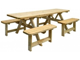 Table de pique nique 8 places en bois Sanguinet