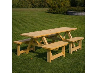 Table de pique nique 8 places en bois Sanguinet