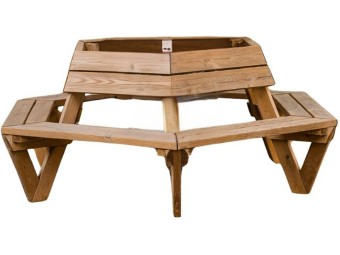 Banc en bois tour d'arbre Alès