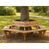 Banc en bois tour d'arbre Alès