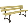 Banc bois en pin et fonte 5 lames Nîmes