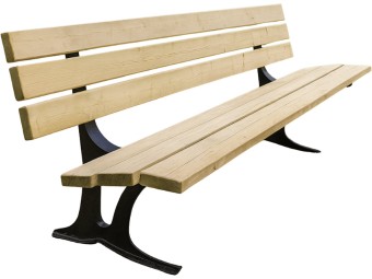 Banc bois en pin et fonte 6 lames Arles