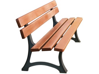 Banc en bois exotique et fonte 5 lames Cavaillon