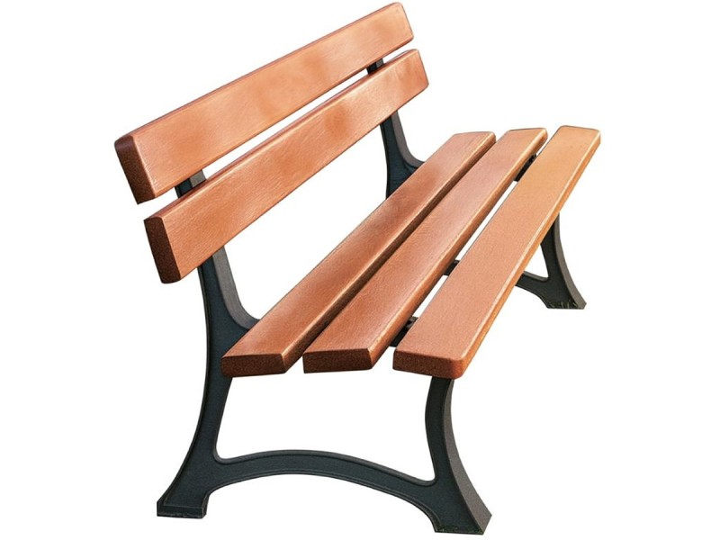 Banc en bois exotique et fonte 5 lames Cavaillon