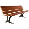 Banc en bois exotique et fonte 6 lames Avignon