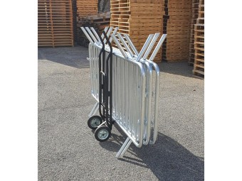 Diable multifonction pour barrières de police