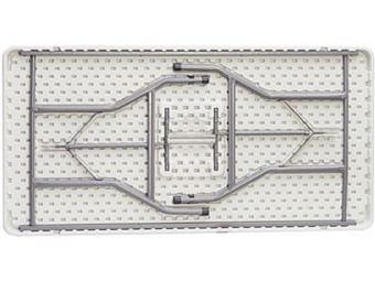 Table rectangulaire pliante blanche ou grise