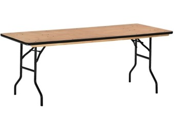 Table rectangulaire pliante en bois exotique 183 cm