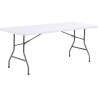 Table rectangulaire pliante blanche ou grise