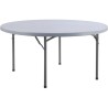 Table ronde pliante Ø152 cm en PEHD blanc
