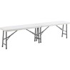 Banc pliant en valise de 183cm blanc ou gris