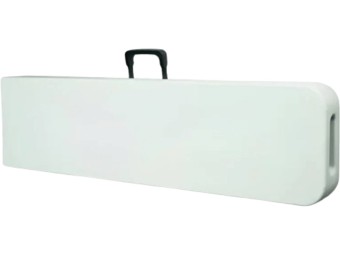 Banc pliant en valise de 183cm blanc ou gris