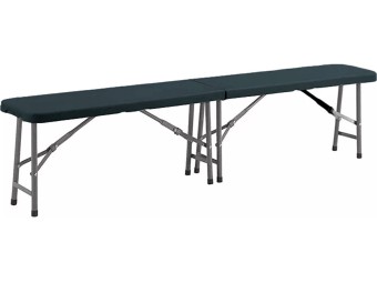 Banc pliant en valise de 183cm blanc ou gris