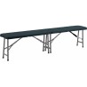 Banc pliant en valise de 183cm blanc ou gris