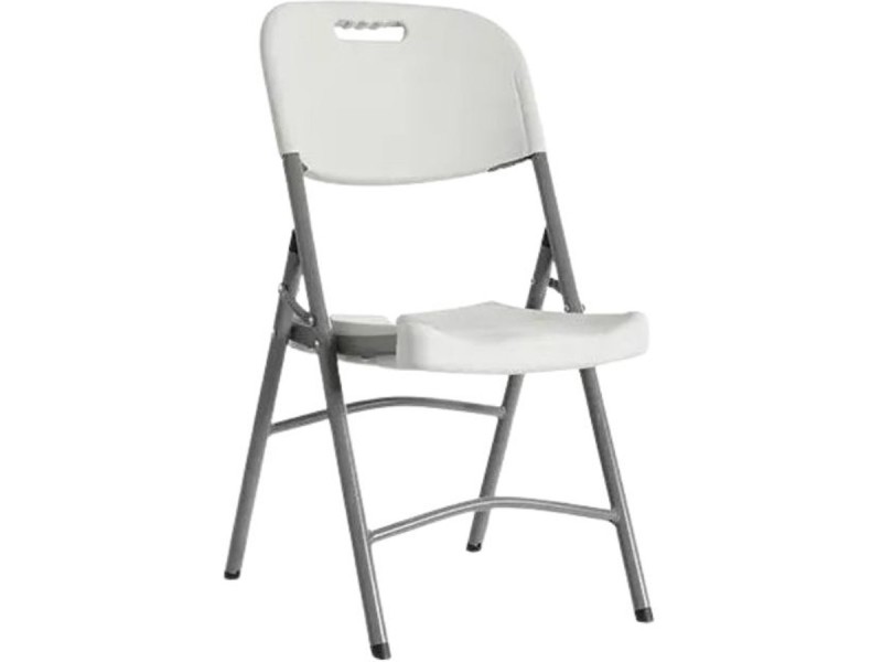 Chaise pliante blanche ou grise en PEHD