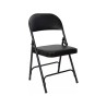 Chaise pliante et assemblable en vinyle noir