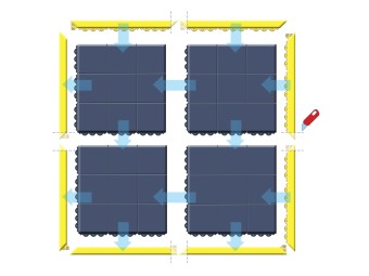Rampe de sécurité nitrile pour tapis modulaires Cushion Ease