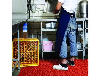 Tapis antidérapant agroalimentaire en caoutchouc nitrile 562RD Sanitop Red