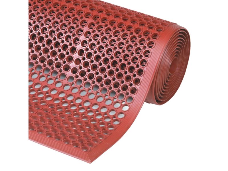 Tapis antidérapant agroalimentaire en caoutchouc nitrile 562RD Sanitop Red