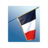 Drapeau français de façade sur hampe
