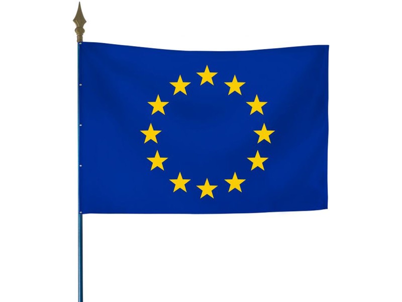 Drapeau européen sur hampe