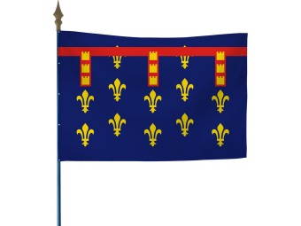 Drapeau des provinces française sur hampe